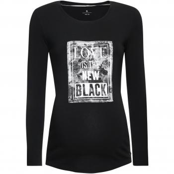 Bellybutton Maternity Damen Langarmshirt T-Shirt 1/1 Arm, Black 1390, Größe XS