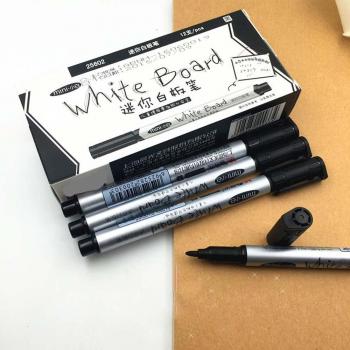 12 Mini Black Whiteboard Markers