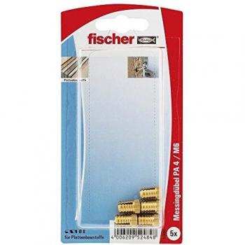 Taco de Latón Fischer PA 4 M6/13,5 K (Paquete de 5)