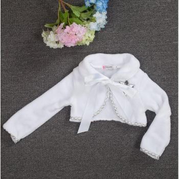 Bolero formal cálido para niñas con detalles brillantes