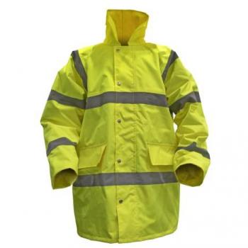 Sealey Quilted Lining Hi Vis Motorway Jacket Yellow XL