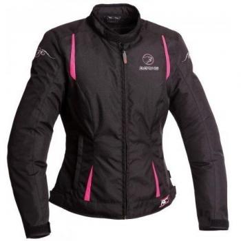 Bering Blouson moto LADY ANIKA, Noir/Fuchsia, Taille 42