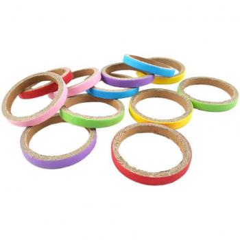 12Pcs Colorful Parrot Toys - Chew Rings for Birds