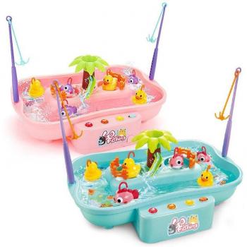 Kids Rotating Fishing Toy - 19.5x22x32cm Hand-Eye Coordination Game