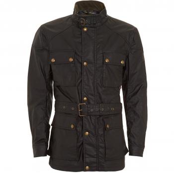 Roadmaster de cuero negro para hombres, Belstaff