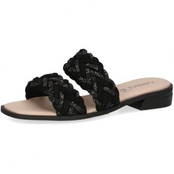 Mule Capri Negrura en Cuero y Material Sintético con Talón Rígido