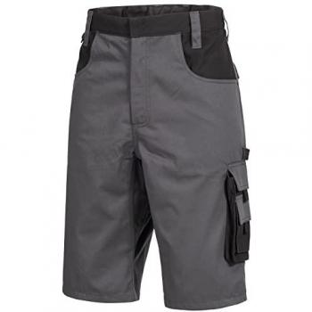 Nitras Kurzarbeitshose Motion Tex Plus grau/schwarz 56