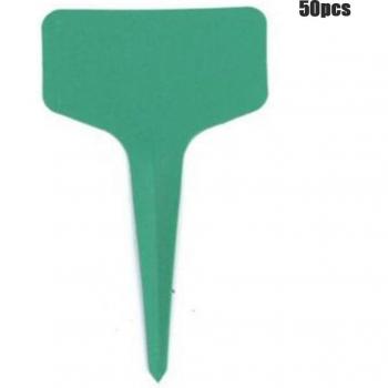 50pcs Nursery Garden Gray Plastic Plant T-type Markers