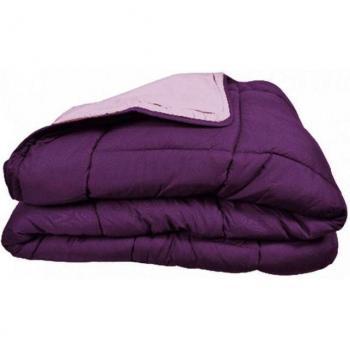 Couette chaude Bicolore Gamme Microfibre Cocoon Non feu Prune Parme