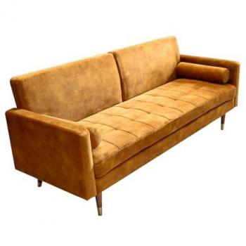 Riess-ambiente Schlafsofa COUTURE 196 cm Senfgelb Microvelours