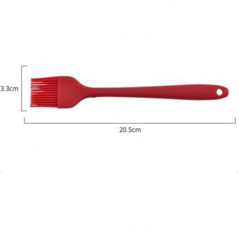 Red Kitchen BBQ Tongs and Sauce Brush Set