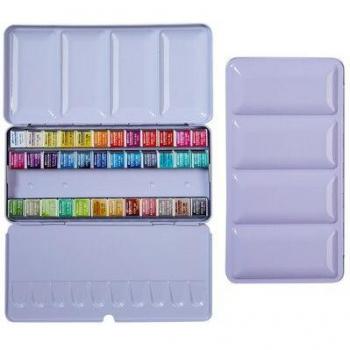 Caja de Lata con Pinturas Acuarelables Sólidas - 12/24/36/48 Colores