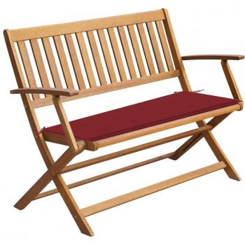 VidaXL Akazienholz Gartenbank 120 cm inkl. Auflage