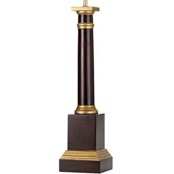 Gold‑Oxidized Luxe Lamp – Oxblood Finish, Square/Cylinder Shade, 60W