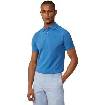 Hackett XL Slim‑Fit Short Sleeve Polo – Pacific Blue