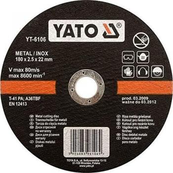 Disque à tronçonner en acier inoxydable 125 × 1,2 × 22 mm YTO‑6103