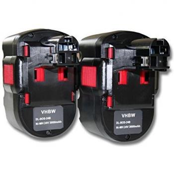 Vhbw 2x batterie NiMH 3000mAh 24V pour outil électrique