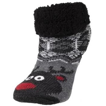 Isotoner Chaussettes Enfant Ours Noël Gris 31/35
