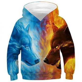 SunFocus Hoodie Lupo Manica Lunga Kids