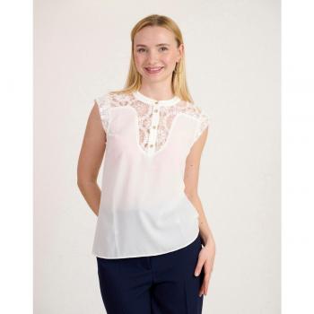 Naf Naf - Blusa de mujer sin mangas con encaje