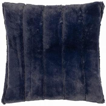 Paoletti Empress Faux Fur Filled Cushion - Navy - Size 45 Cm X 45 Cm