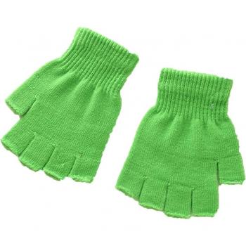 Black Wool Knit Half Finger Gloves for Men and Women