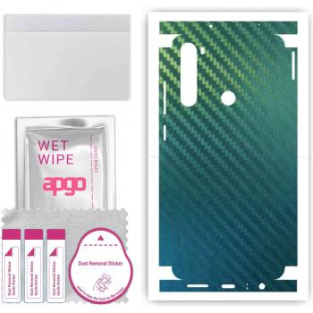 Apgo Vollschutz Sticker für Xiaomi Redmi Note 8 - Karbonmuster