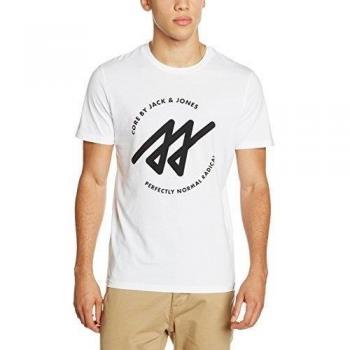 Jack & Jones JCOPulse Tee SS Crewneck, Hombre, Blanco