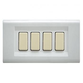 Placca Bianca ABS Click Magic 4 Fori – 2584Wh