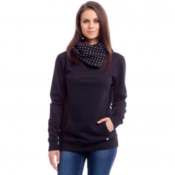 Felpa con cappuccio Gothic Cross Over Dotty di Pussy Deluxe - Nero - S a 3XL - Donna
