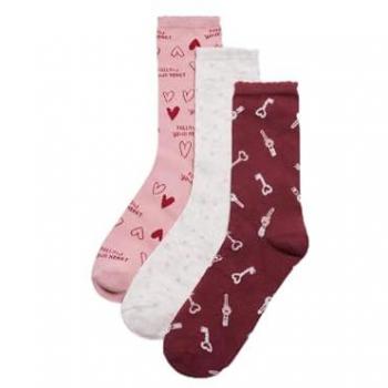 YSABEL MORA Pack 3 calcetines algodón mujer estampados corazones