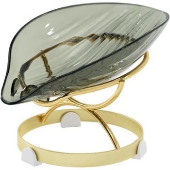 Leaf-Shaped Soap Dish Holder with Drainage