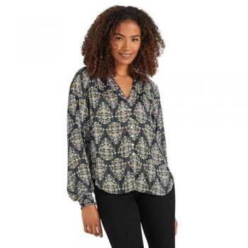 M & Co Shadow Metallic Shirt with Blue Stripes Size 38