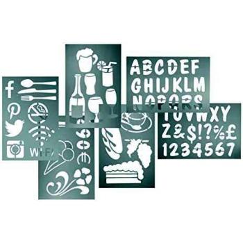 Pochoirs numérotés et alphabétiques - Lot de 5