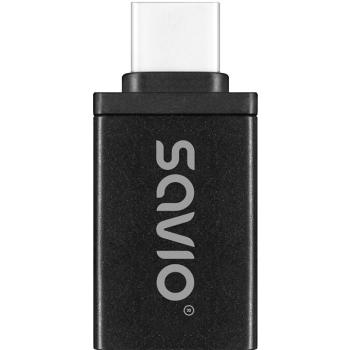 Conector Dual Savio AK‑80 (USB‑A/USB‑C) Black