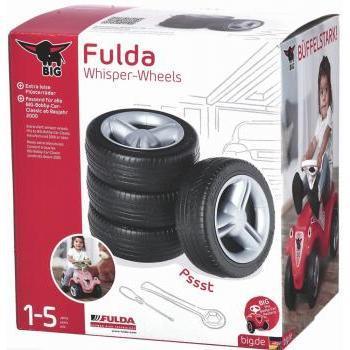 BIG Outdoor Spielzeug Flüsterräder Bobby Car Fulda Whisper Wheels schwarz 800056497