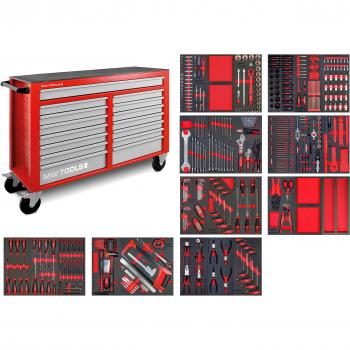Servante complète d'atelier 512 outils MW Tools MWE512G4