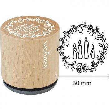 Rössler Stempel Woodies - 4 Kerzen Design
