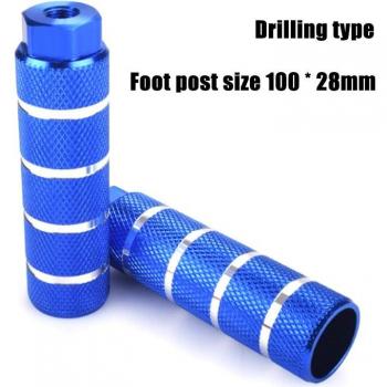 Dual Aluminum Alloy Anti‑Slip Bicycle Foot Pegs – Front & Rear Axles