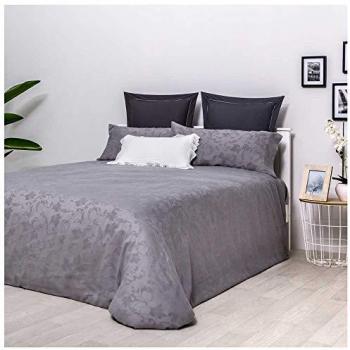 Funda nórdica Jacquard algodón gris (290x240) Cama de 200