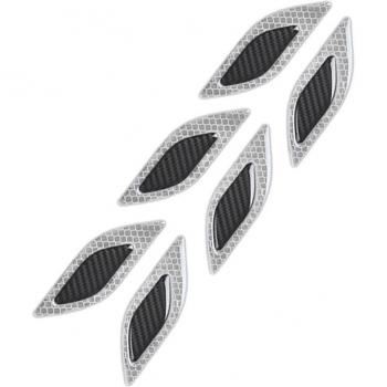 6Pcs Carbon Fiber Anti-Scratch Reflective Tape