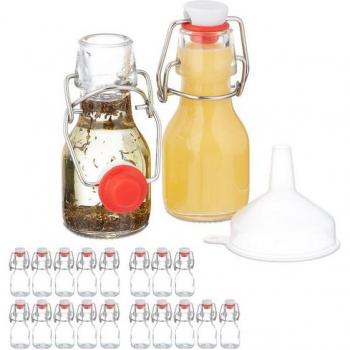 Barattolo di conservazione con 20 bottigliette da 50 ml – Relaxdays