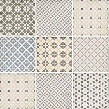 Carrelage Art Nouveau 20x20 cm Motif Coloré Effet Ciment
