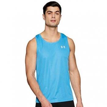 Under Armour UA Speed Stride Singlet Tanque, Hombre, Azul