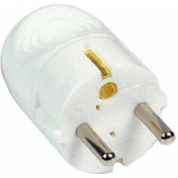 Spina Schuko 2 poli + terra 16A linea Garanti bianca