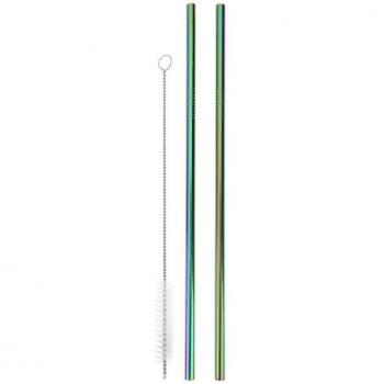 Stainless Steel Reusable Straws with Cleaning Brush