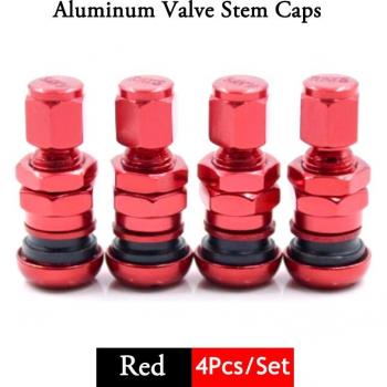 Aluminum Tire Valve Stem Caps - 4 Pack