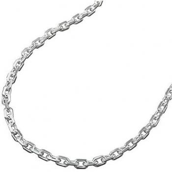 Silberkette 60 cm mit 8× diamantierter 2 mm-Ankerkette (Gallay)