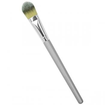 Fantasia Make-up Pinsel, silber, für flüssiges Make-up, feinstes Toray-Haar, Länge: 20 cm