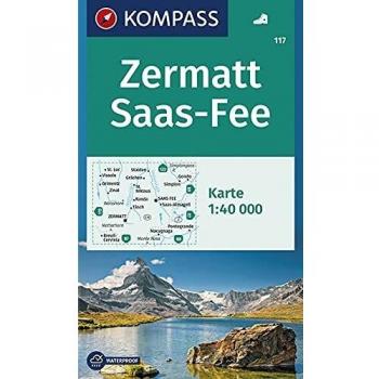 Zermatt - Saas Fee: Wanderkarte Gps-Genau. 1:40000